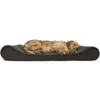 Ergonomically-designed PU Sponge Pet Bed Velvet Brown Dogs Bed