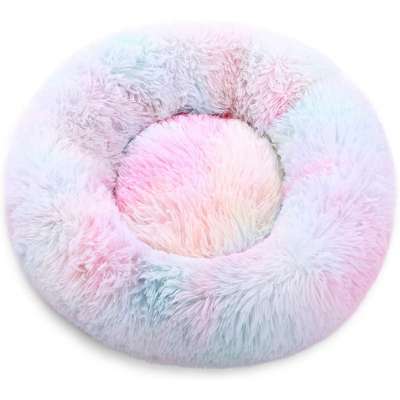 calming anxiety xxl dog bed pet fur dogs beds round